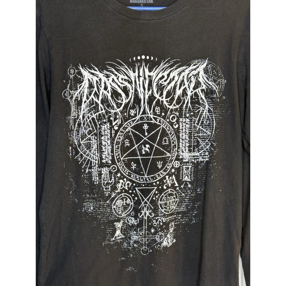 Bassnectar Dark Party Tee Shirt White Pentagram Sigils and Circular Patterns S - Picture 5 of 8